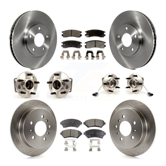 Hub Bearing Brake Rotor And Pad Front Rear Kit (10Pc) For Chevrolet Impala Monte