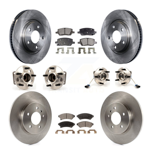 Hub Bearing Brake Rotor & Pad Front Rear Kit (10Pc) For Chevrolet Uplander Buick