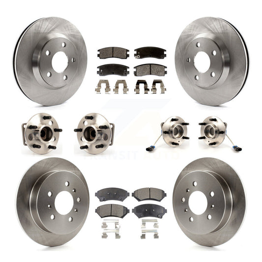 Hub Bearing Brake Rotor And Pad Front Rear Kit (10Pc) For Chevrolet Impala Monte