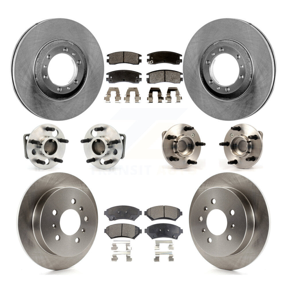 Hub Bearing Brake Rotor Pads Front Rear Kit (10Pc) For Buick Century Regal Grand