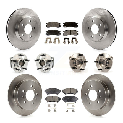 Hub Bearing Brake Rotor And Pad Front Rear Kit (10Pc) For Chevrolet Impala Monte