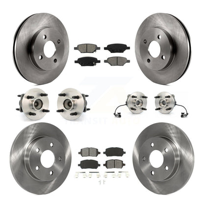 Hub Bearings Disc Brake Rotors And Pads Front Rear Kit (10Pc) For Pontiac G5