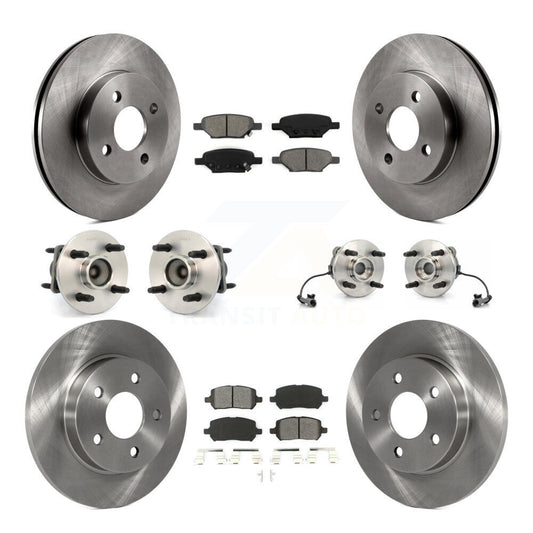 Hub Bearings Disc Brake Rotors And Pads Front Rear Kit (10Pc) For Pontiac G5