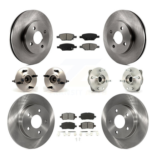 Hub Bearings Disc Brake Rotors And Pads Front Rear Kit (10Pc) For Pontiac G5