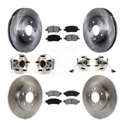 Hub Bearing Brake Rotor & Pad Front Rear Kit (10Pc) For Chevrolet Uplander Buick