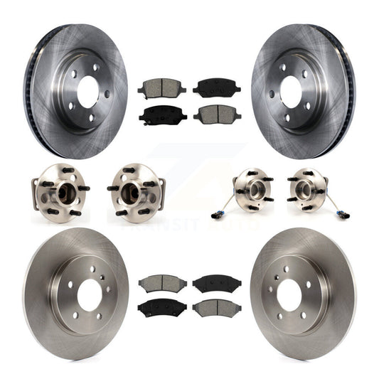 Hub Bearing Brake Rotor & Pad Front Rear Kit (10Pc) For Chevrolet Uplander Buick