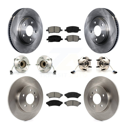 Hub Bearing Brake Rotor & Pad Front Rear Kit (10Pc) For Chevrolet Uplander Buick