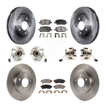 Hub Bearing Brake Rotor & Pad Front Rear Kit (10Pc) For Chevrolet Uplander Buick