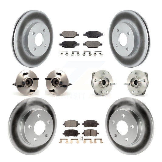 Hub Bearing Coated Disc Brake Rotor And Pad Front Rear Kit (10Pc) For Pontiac G5