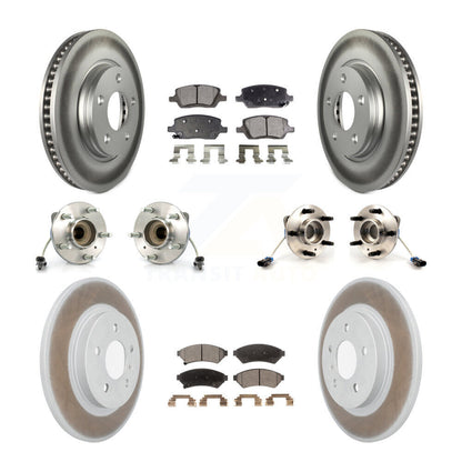 Hub Bearing Coated Brake Rotor Pads Front Rear Kit (10Pc) For Chevrolet Uplander