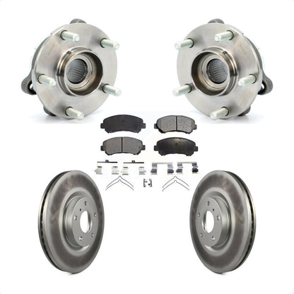 Hub Bearing Assembly Coated Disc Brake Rotor And Pad Front Kit For Nissan Maxima