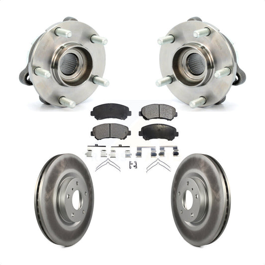 Hub Bearing Assembly Coated Disc Brake Rotor And Pad Front Kit For Nissan Maxima
