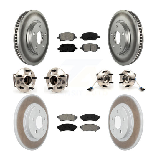 Hub Bearing Coated Brake Rotor Pads Front Rear Kit (10Pc) For Chevrolet Uplander