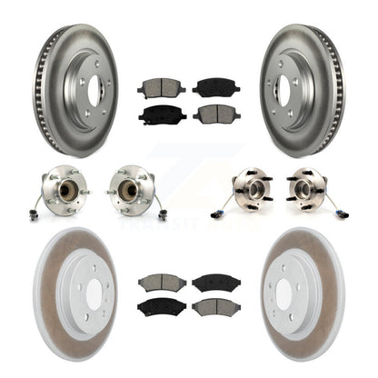 Hub Bearing Coated Brake Rotor Pads Front Rear Kit (10Pc) For Chevrolet Uplander