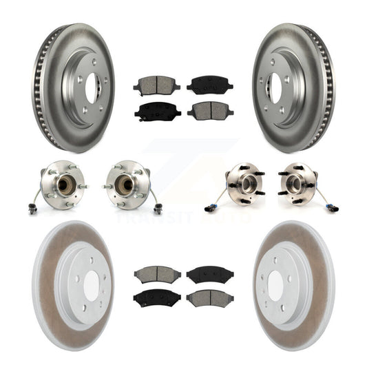 Hub Bearing Coated Brake Rotor Pads Front Rear Kit (10Pc) For Chevrolet Uplander