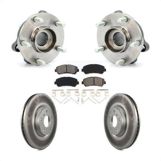 Hub Bearing Assembly Coated Disc Brake Rotor And Pad Front Kit For Nissan Maxima