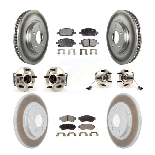 Hub Bearing Coated Brake Rotor Pads Front Rear Kit (10Pc) For Chevrolet Uplander