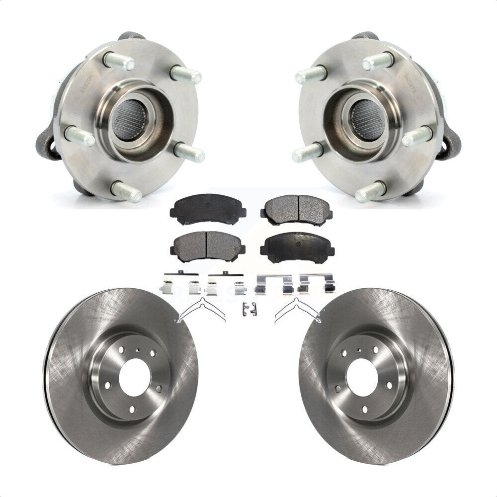 Hub Bearing Assembly Disc Brake Rotors And Pads Front Kit For Nissan Maxima