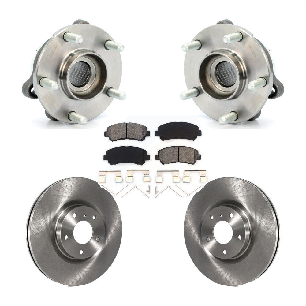 Hub Bearing Assembly Disc Brake Rotors And Pads Front Kit For Nissan Maxima