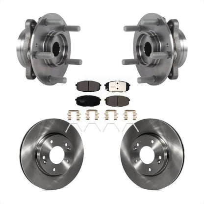 Hub Bearing Brake Rotor & Pads Front Kit For Kia Forte Hyundai Elantra GT Forte5