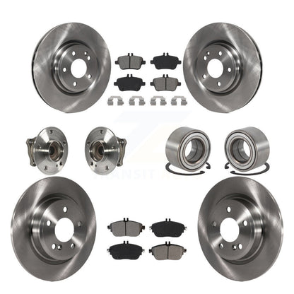 Hub Bearing Brake Rotor And Pad Front Rear Kit (10Pc) For Mercedes-Benz GLA250 B
