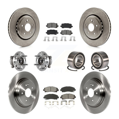 Hub Bearing Brake Rotor & Pads Front Rear Kit (10Pc) For 2015-2020 Acura TLX AWD