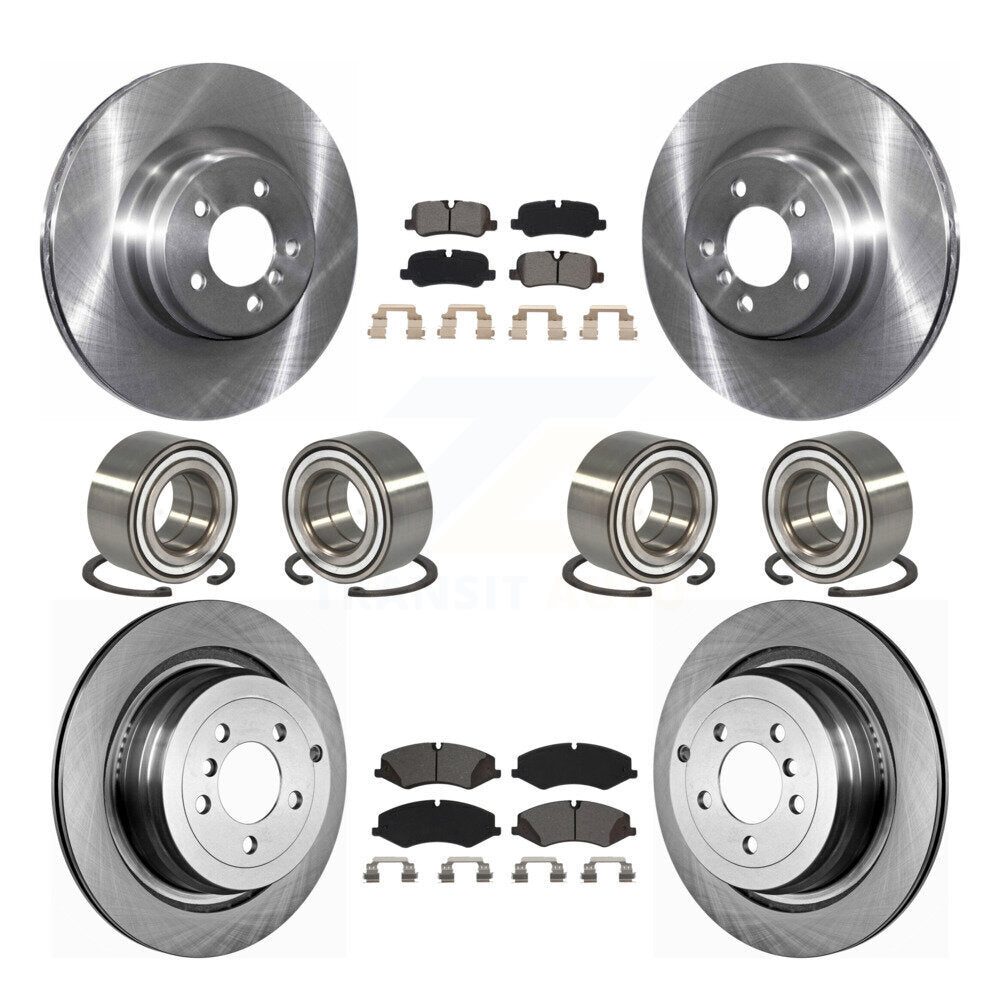 Bearings Disc Brake Rotors And Pads Front Rear Kit (10Pc) For Land Rover Range