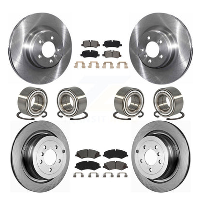Bearings Disc Brake Rotors And Pads Front Rear Kit (10Pc) For Land Rover Range