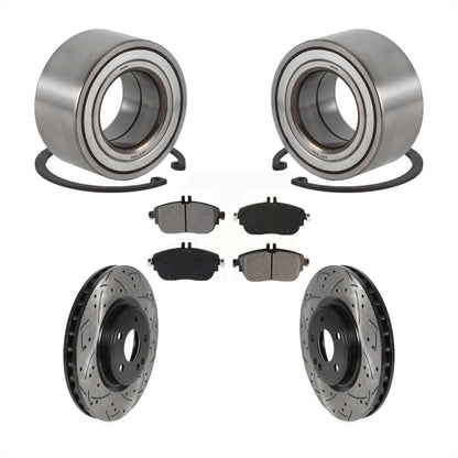 Wheel Bearing Drill Slot Brake Rotor Pad Front Kit For Mercedes-Benz GLA250 QX30