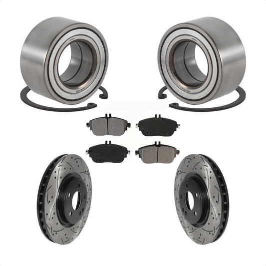 Wheel Bearing Drill Slot Brake Rotor Pad Front Kit For Mercedes-Benz GLA250 QX30