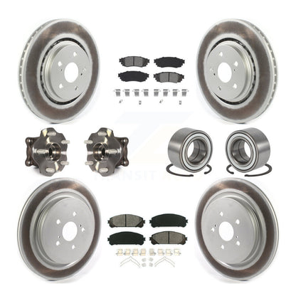 Hub Bearing Coat Brake Rotor Pads Front Rear Kit (10Pc) For 2016 Lexus RX350 AWD