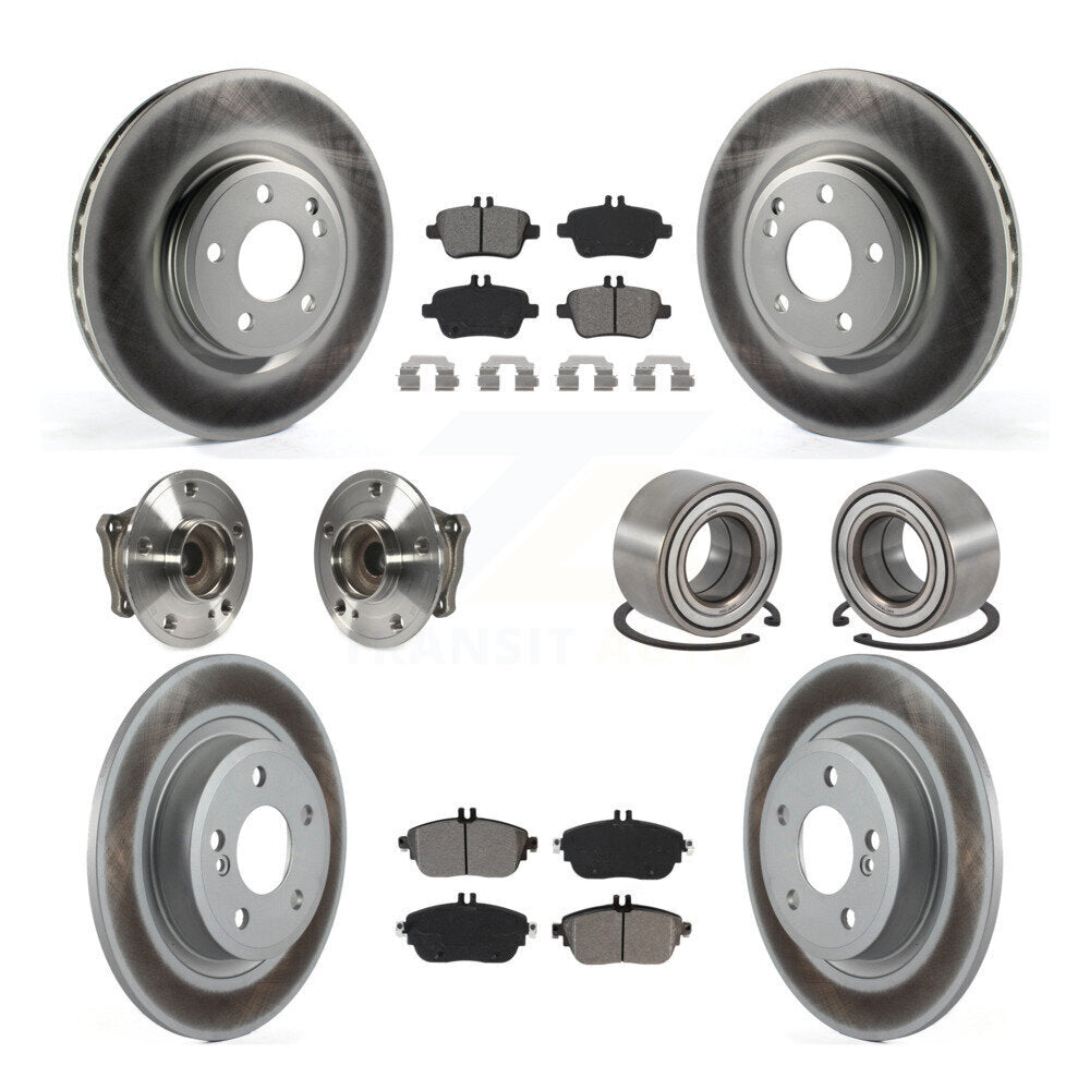 Hub Bearing Coat Brake Rotor Pads Front Rear Kit (10Pc) For Mercedes-Benz GLA250
