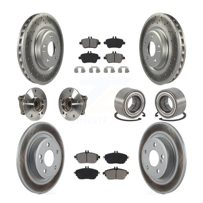 Hub Bearing Coat Brake Rotor Pads Front Rear Kit (10Pc) For Mercedes-Benz CLA250