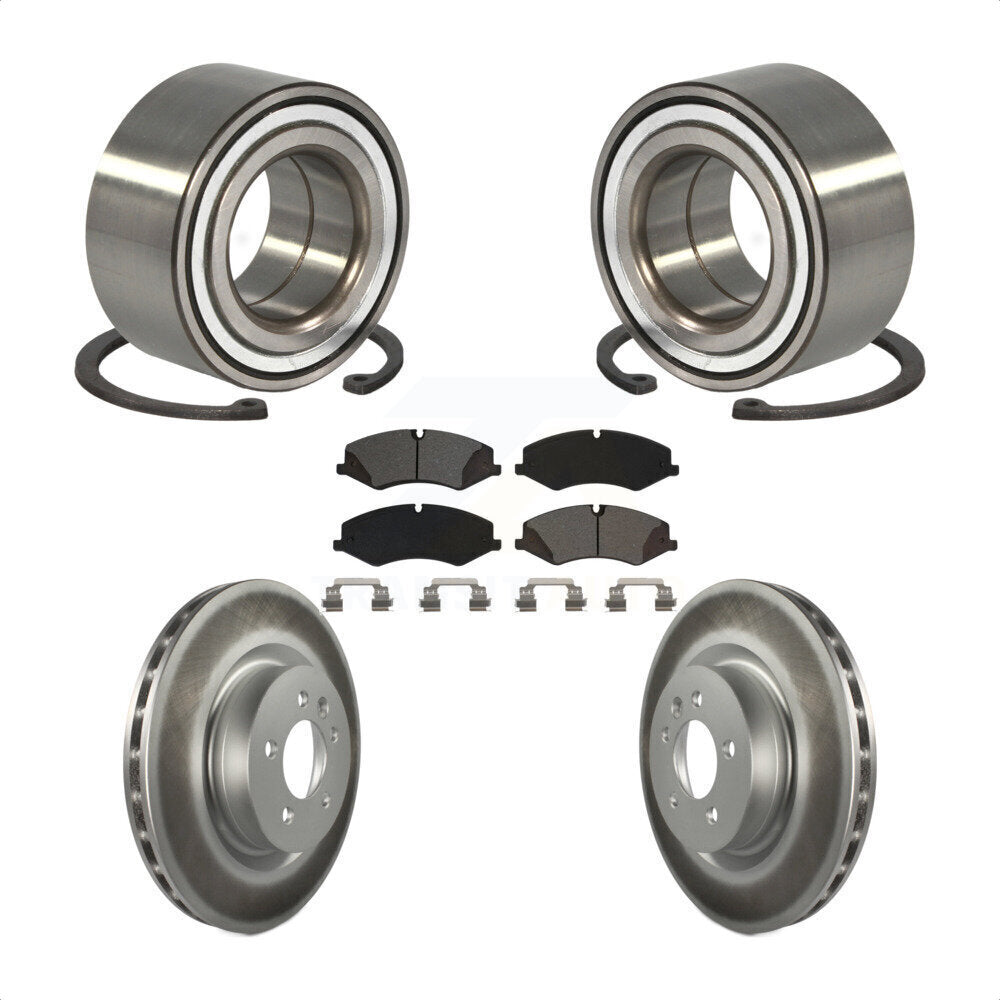 Wheel Bearing Coated Disc Brake Rotor & Pad Front Kit For Land Rover Range Sport