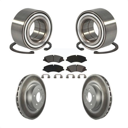 Wheel Bearing Coated Disc Brake Rotor & Pad Front Kit For Land Rover Range Sport