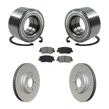 Wheel Bearing Coated Brake Rotor Pad Front Kit For Kia Forte Forte5 Hyundai Koup