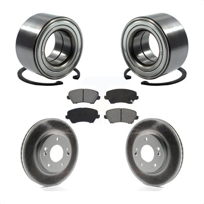 Wheel Bearing Coated Brake Rotor Pads Front Kit For Kia Forte Hyundai Elantra GT