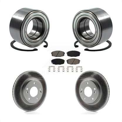 Wheel Bearing Coated Disc Brake Rotors And Pads Front Kit For Kia Soul Forte
