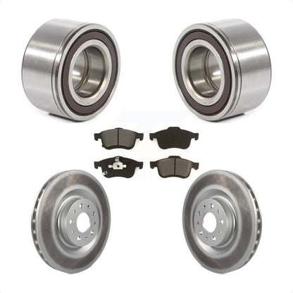 Wheel Bearing Coated Disc Brake Rotor And Pads Front Kit For 2014-2018 Fiat 500L