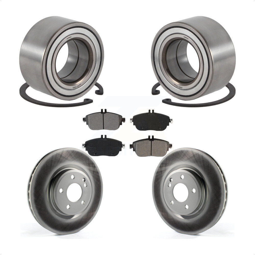 Wheel Bearing Coated Brake Rotor Pad Front Kit For Mercedes-Benz GLA250 CLA250 B