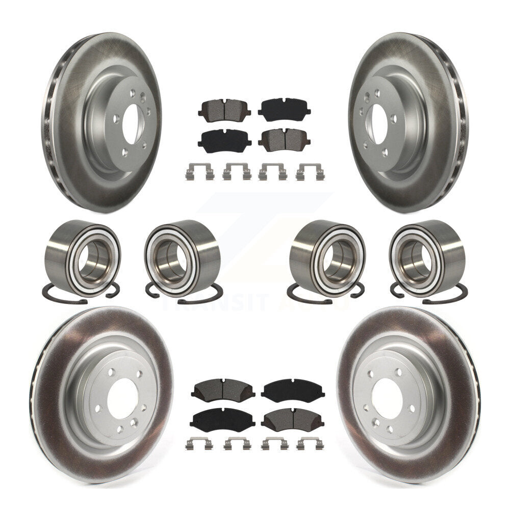 Bearing Coated Brake Rotor Pads Front Rear Kit (10Pc) For Land Rover Range Sport