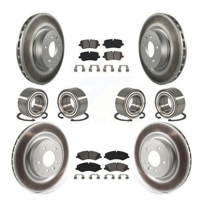 Bearing Coated Brake Rotor Pads Front Rear Kit (10Pc) For Land Rover Range Sport