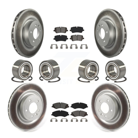 Bearing Coated Brake Rotor Pads Front Rear Kit (10Pc) For Land Rover Range Sport