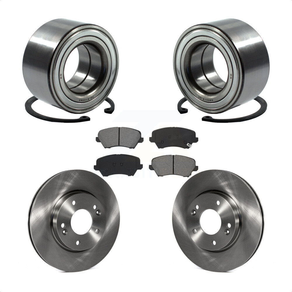 Wheel Bearing Brake Rotor Pads Front Kit For Kia Forte Hyundai Elantra GT Forte5