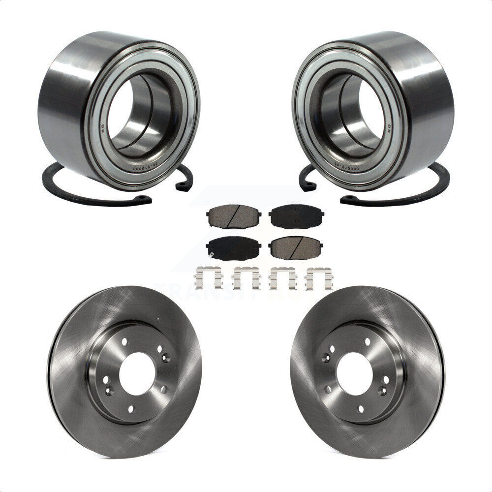 Wheel Bearing Disc Brake Rotors And Pads Front Kit For Kia Soul Forte