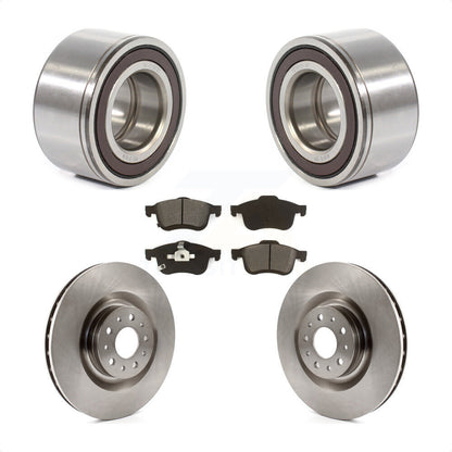 Wheel Bearing Disc Brake Rotors And Pads Front Kit For 2014-2018 Fiat 500L