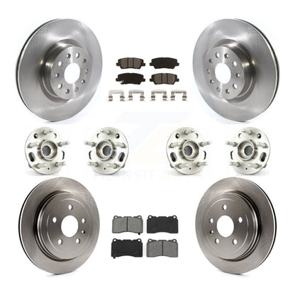 Hub Bearings Disc Brake Rotors And Pads Front Rear Kit (10Pc) For Cadillac CTS
