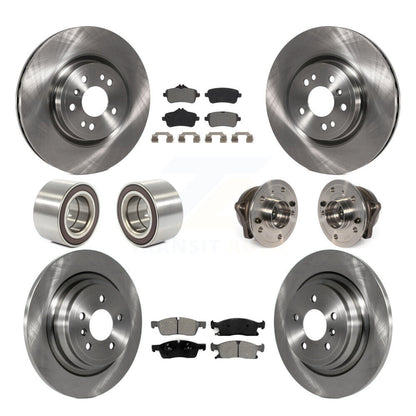 Hub Bearing Brake Rotor & Pad Shoe Front Rear Kit (10Pc) For Mercedes-Benz ML350