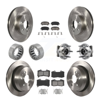 Hub Bearing Brake Rotor & Pads Shoe Front Rear Kit (10Pc) For Chevrolet Colorado