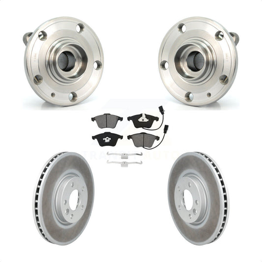 Hub Bearing Assembly Coated Disc Brake Rotor And Pad Front Kit For Volkswagen CC